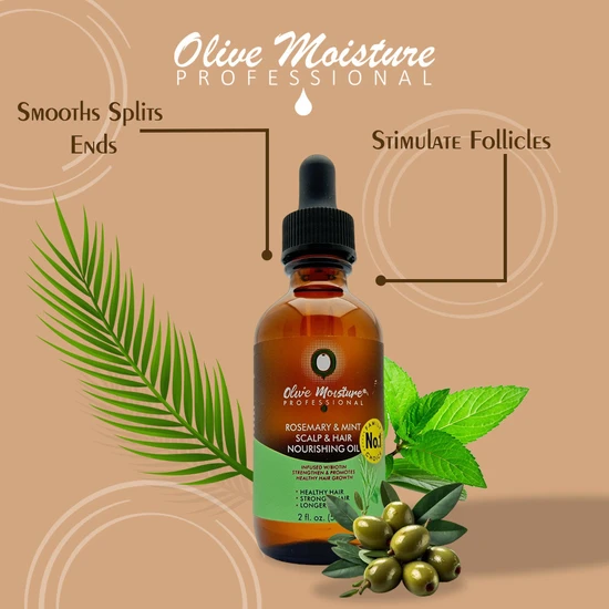 Olive Moisture Professional Rosemary & Mint Scalp & Hair Nourishing Oil 59ml