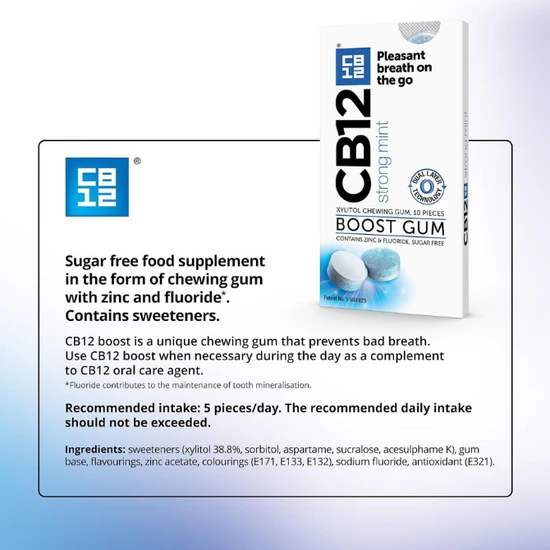CB12 Boost Chewing Gum Strong Mint