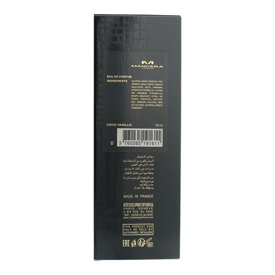 Mancera Coco Vanille Eau De Parfum 120ml