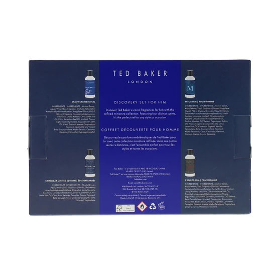 Ted Baker Icons Eau De Toilette Splash Gift Set 4 x 15ml