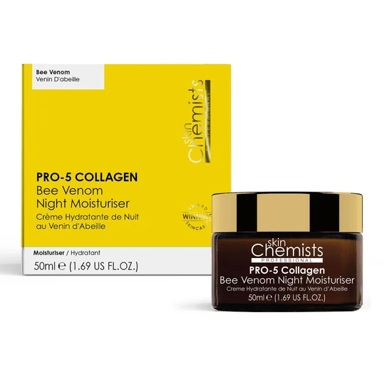 skinChemists Pro-5 Collagen Bee Venom Night Moisturiser 2 x 50ml