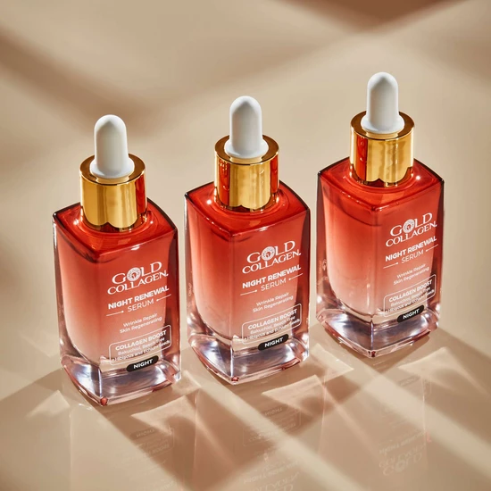 Gold Collagen Night Renewal Wrinkle Repair Skin Regenerating Serum 30ml