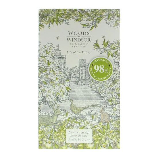 Woods of Windsor Lily Of The Valley Luxury Soap 3 x 60g