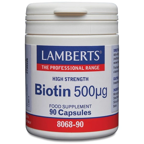 Lamberts Biotin 500ug Capsules 90 Capsules