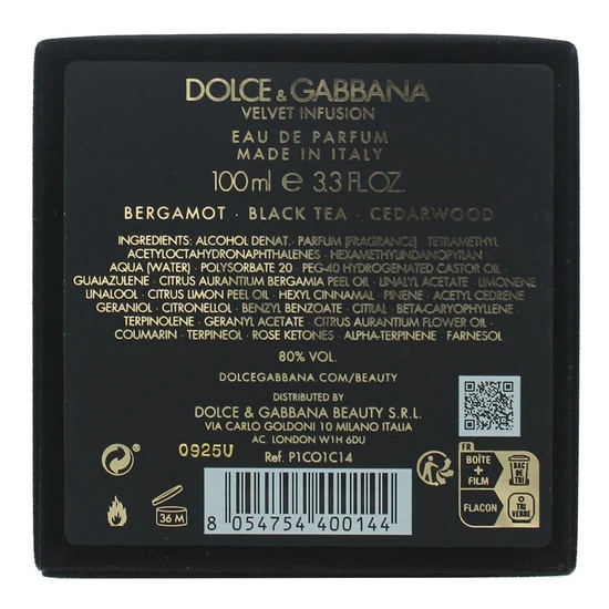 Dolce & Gabbana Velvet Infusion Eau De Parfum 100ml