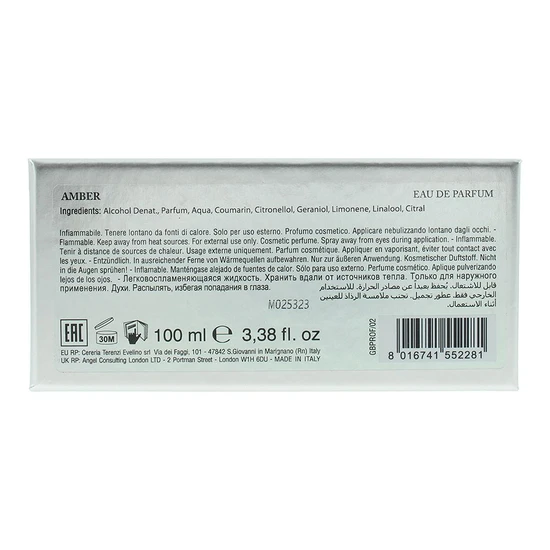 Giardino Benessere Amber Eau De Parfum 100ml