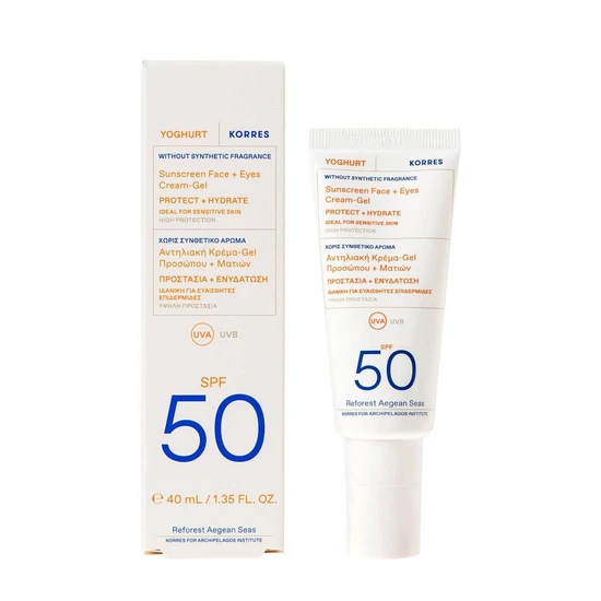 Korres Yoghurt Unscented Face + Eyes Gel-Cream SPF 50 40ml