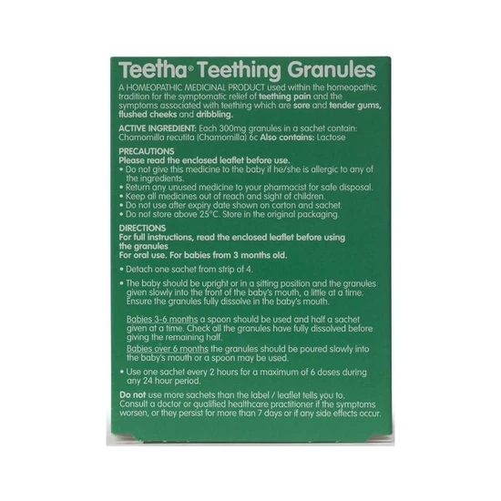 Nelsons Teetha Granules Sachets 24 Sachets