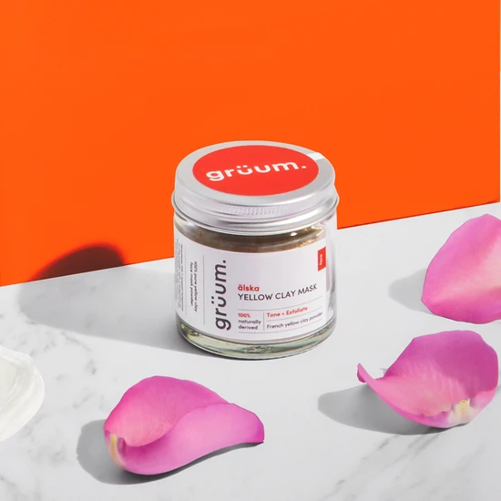 grüum Alska Yellow Clay Face Mask 50ml