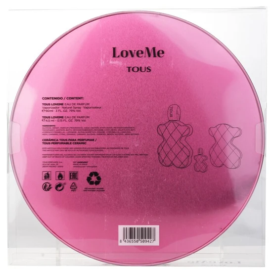 Tous LoveMe The Silver Eau De Parfum 90ml Gift Set 90ml & 4.5ml Eau De Parfum & Perfumable Ceramic