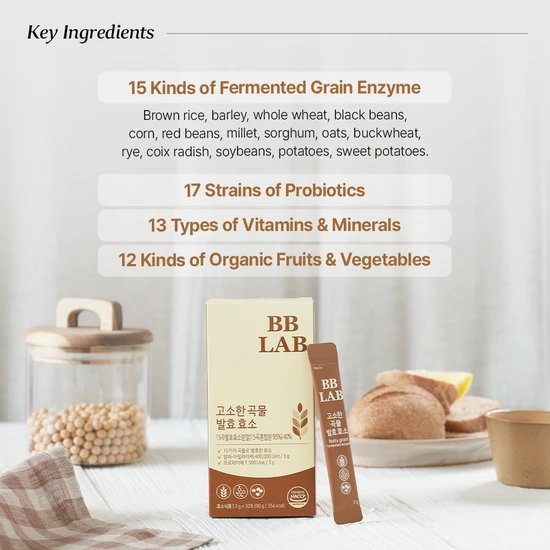 BB LAB Nutty Grain Fermented Enzyme Sachets 3g x 30