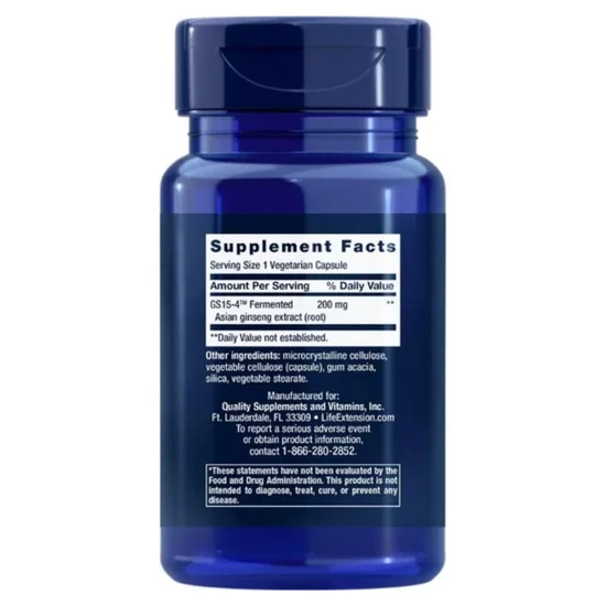 Life Extension Asian Energy Boost 90 Veg Caps