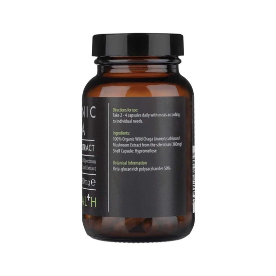 KIKI Health Organic Chaga Mushroom Extract Vegicaps 60 Vegicaps