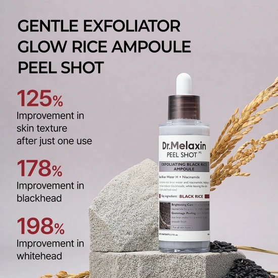 Dr.Melaxin Peel Shot Exfoliating Black Rice Ampoule 80ml