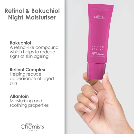 skinChemists Retinol & Bakuchiol Night Moisturiser 50ml