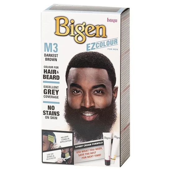 Bigen Men EZ Colour For Hair & Beard M3 Darkest Brown