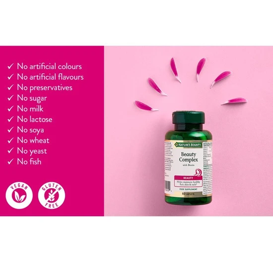 Nature's Bounty Beauty Complex With Biotin Caplets 60 Caplets