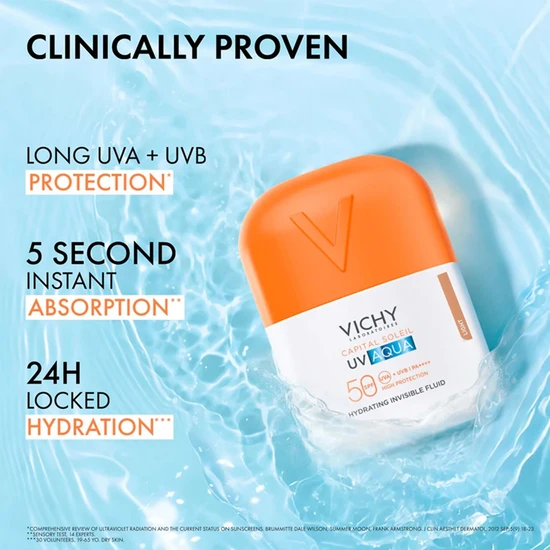 Vichy Capital Soleil UV Aqua Fluid Daily Tinted Sunscreen Light SPF 50 50ml