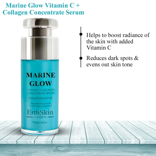 Erth Skin London Marine Glow Vitamin C + Collagen Concentrate Serum 30ml