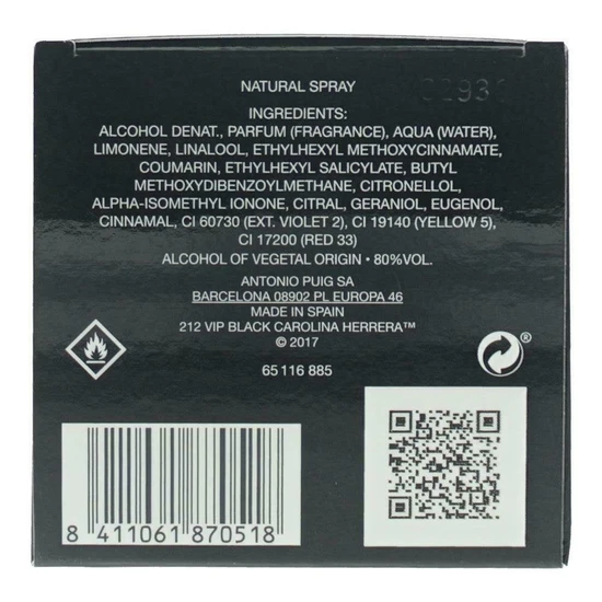 Carolina Herrera 212 VIP Men Black Eau De Parfum 200ml