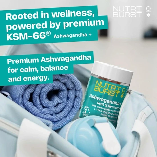 Nutriburst Ashwagandha+ Calm & Recover Gummies 14 Gummies