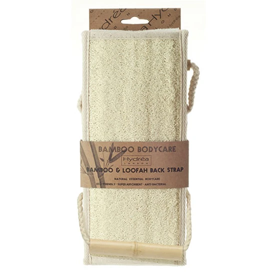 Hydrea London Bamboo & Loofah Exfoliating Back Strap
