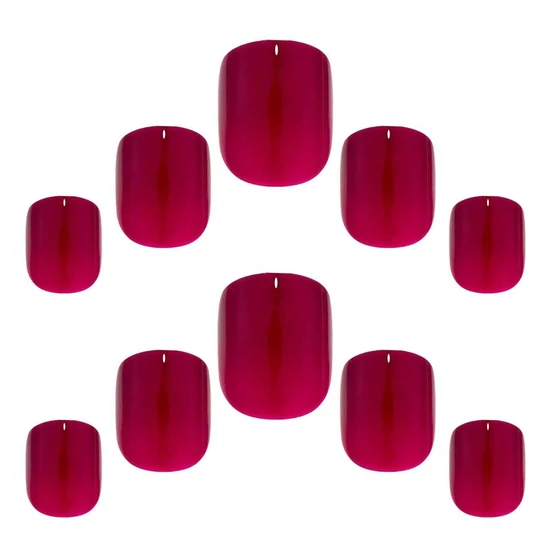 Elegant Touch Squoval Petite False Nails Cherry Wine