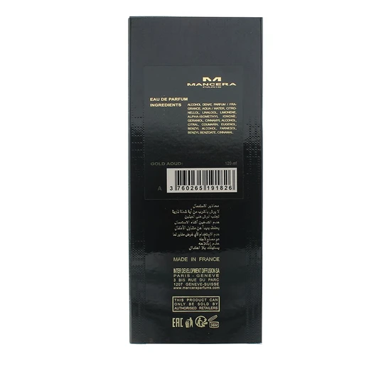 Mancera Gold Aoud Eau De Parfum 120ml
