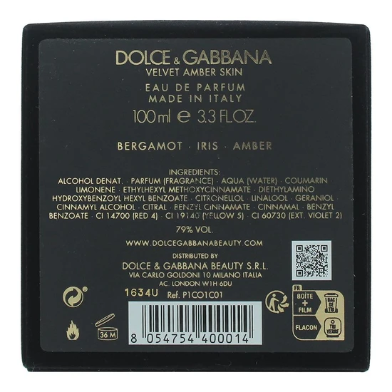 Dolce & Gabbana Velvet Amber Skin Eau De Parfum 100ml