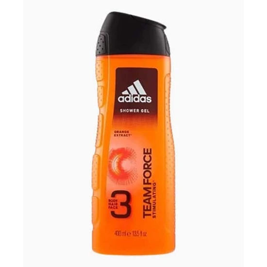 Adidas Team Force 3-in-1 Shower Gel With Orange Extract 250ml