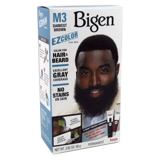 Bigen Men EZ Colour For Hair & Beard M3 Darkest Brown