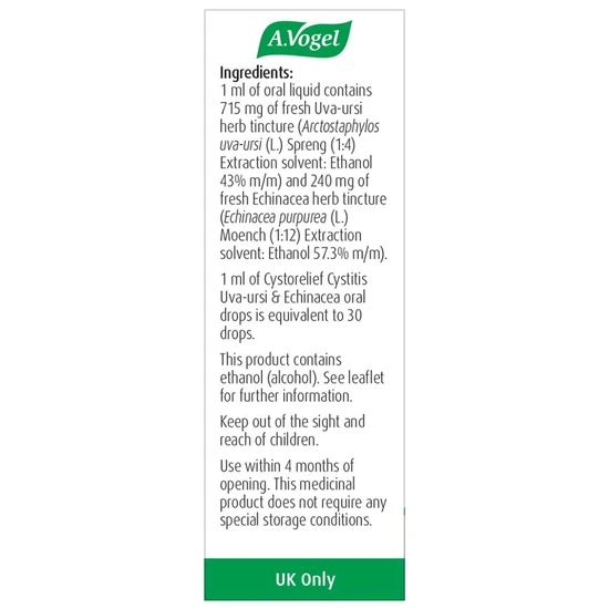 A.Vogel Cystorelief Cystitis Uva-Ursi & Echinacea Drops 15ml