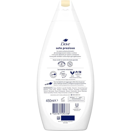 Dove Precious Silk Body Wash 450ml