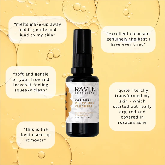 Raven Botanicals 24 Carat Oil To Milk Cleanser 30ml