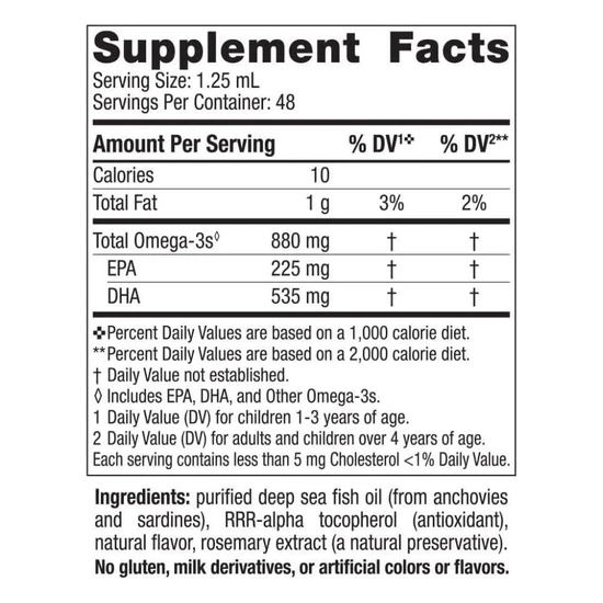 Nordic Naturals Children's DHA Xtra Fish Oil 880mg Berry Punch 60ml