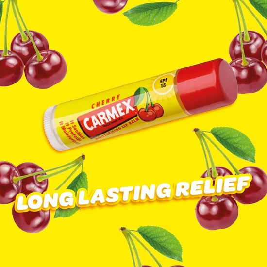Carmex Moisturising Lip Balm Twist Up Stick Cherry 4.25g