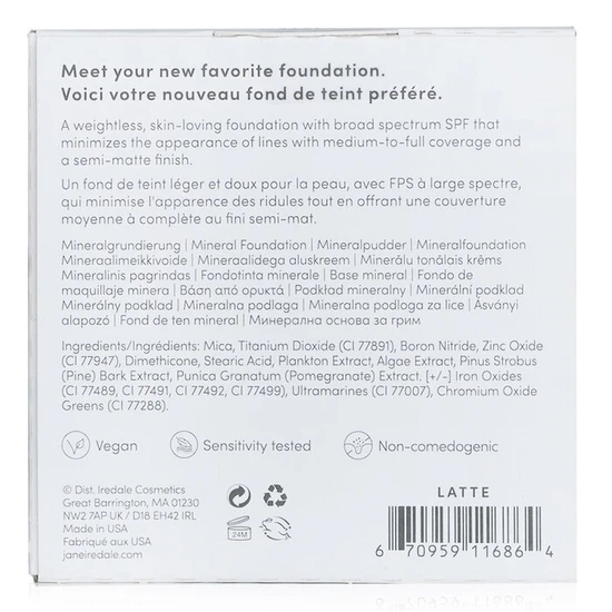 Jane Iredale PurePressed Base Mineral Foundation SPF 20 Latte - Refill