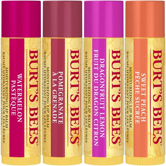 Burt's Bees Beeswax Bounty Fruit Mix Lip Balm 4 x 4.25g