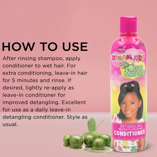 African Pride Dream Kids Olive Miracle Detangling Moisturising Conditioner 355ml