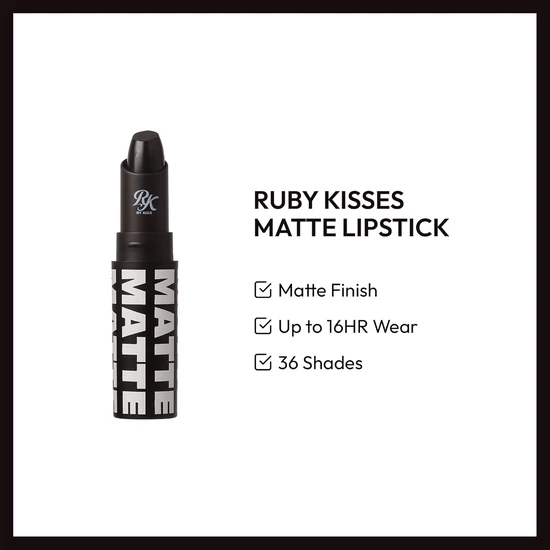 Kiss RK By Kiss Matte Lipstick 14 Blackism