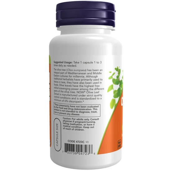 NOW Foods Olive Leaf Extract 500mg 120 Capsules