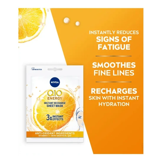 Nivea Q10 Energy Instant Recharge Sheet Mask x1