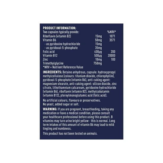 Higher Nature Homocysteine Nutrients Capsules 180 Capsules