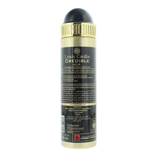 Louis Cardin Credible Noir Deodorant Spray 200ml