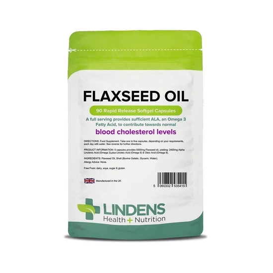 Lindens Flaxseed Oil 1000mg Capsules 90 Capsules