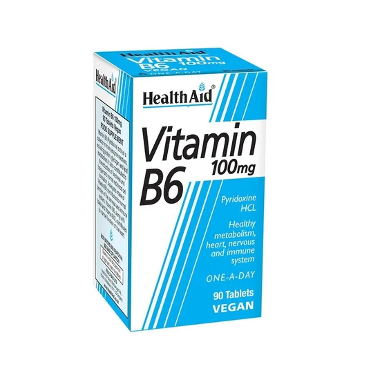 Health Aid Vitamin B6 100mg Tablets 90 Tablets