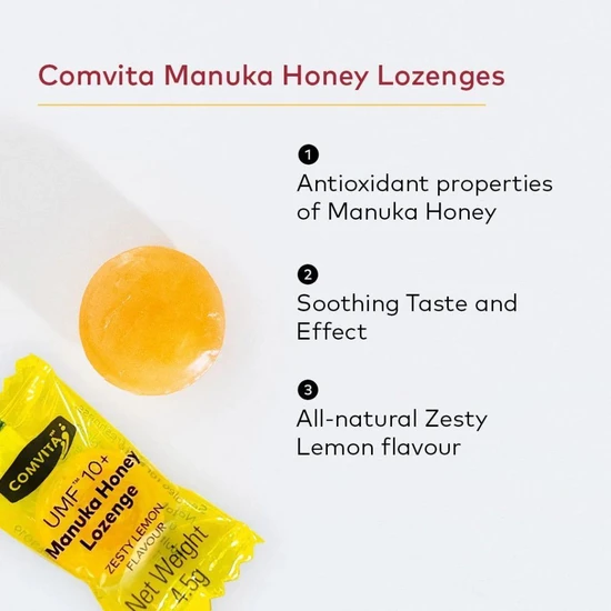 Comvita Propolis Lemon & Honey Lozenges 12 Lozenges