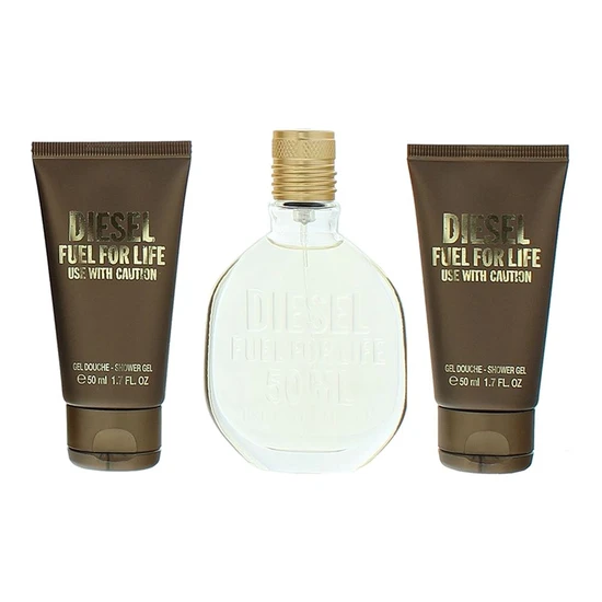Diesel Fuel For Life Eau De Toilette 50ml Gift Set 50ml & 2x50ml Shower Gel