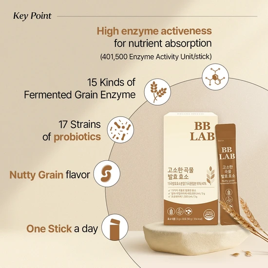 BB LAB Nutty Grain Fermented Enzyme Sachets 3g x 30