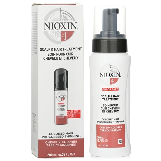 Nioxin Diameter System 4 Scalp & Hair Treatment Coloured Hair, Progressed Thinning, Colour Safe 200ml